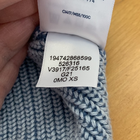 Land's End Drifter Shaker Blue Knit Open Front Cardigan Long Sleeve Women's XS - Picture 11 of 12